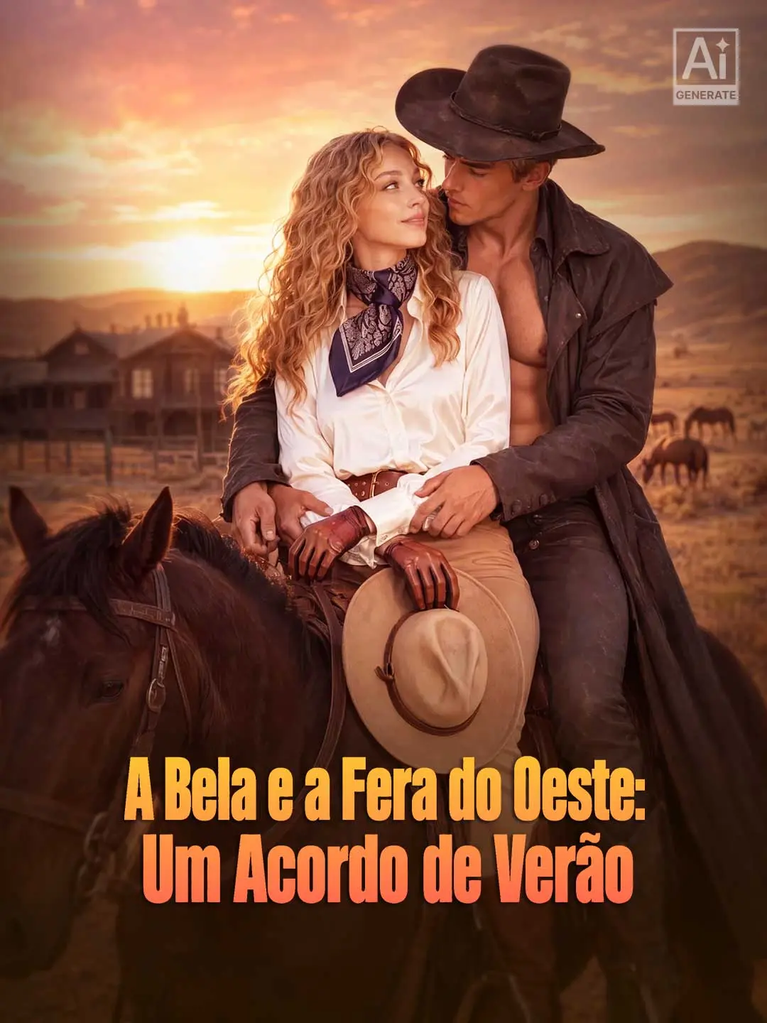 Capa da minissérie A Bela e a Fera do Oeste: Um Acordo de Verão