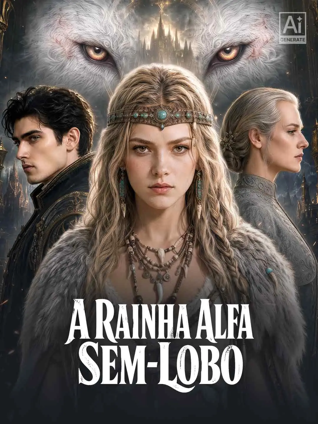 Capa da minissérie A Rainha Alfa Sem-Lobo