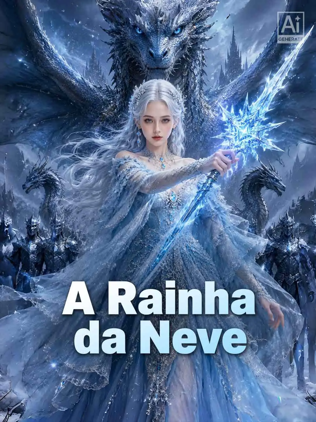 Capa da minissérie A Rainha da Neve