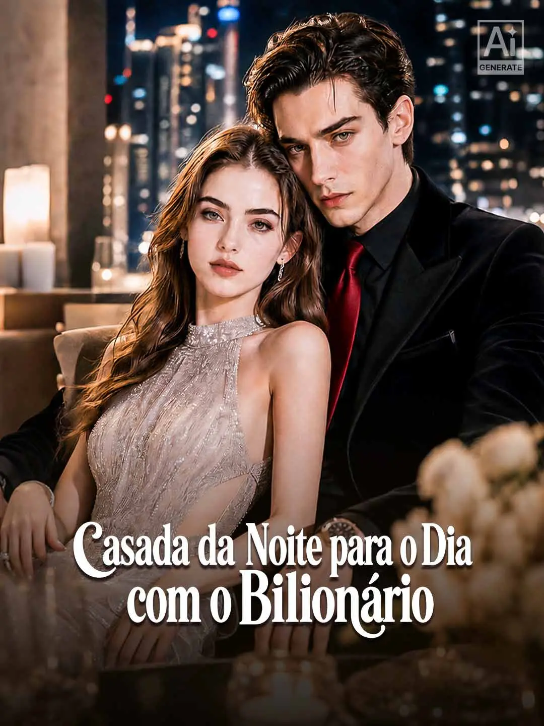 Capa da minissérie Casada da Noite para o Dia com o Bilionário