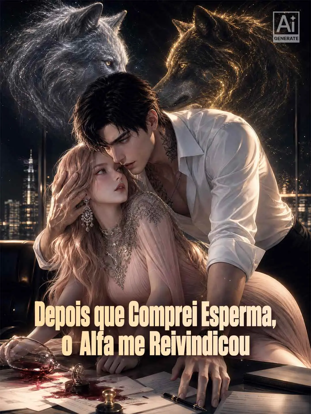 Capa da minissérie Depois que Comprei Esperma, o Alfa me Reivindicou