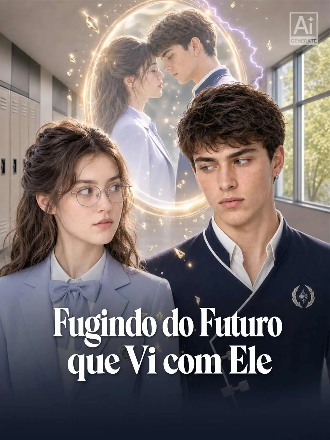 Capa da minissérie Fugindo do Futuro que Vi com Ele