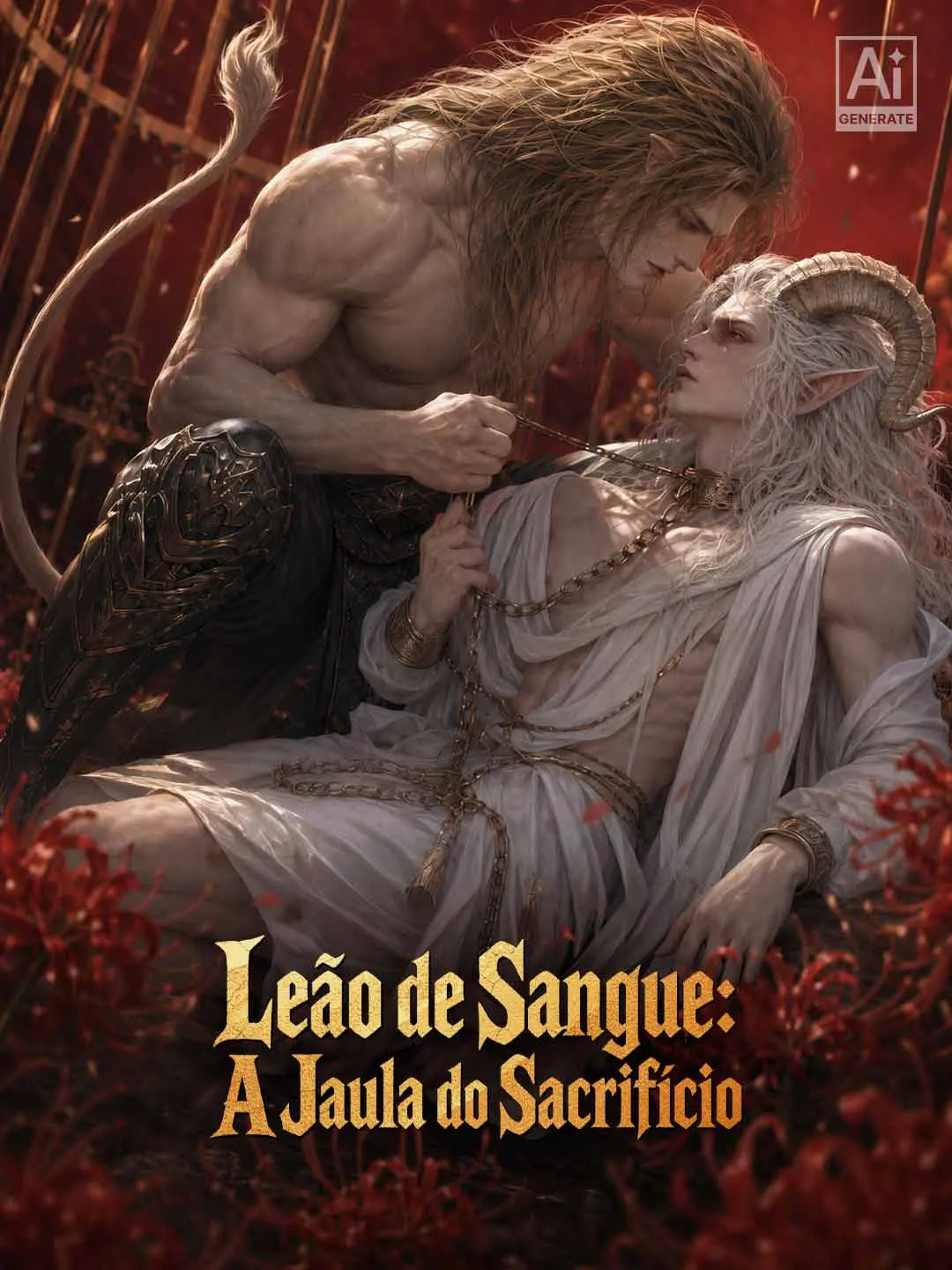 Capa da minissérie Leão de Sangue: A Jaula do Sacrifício