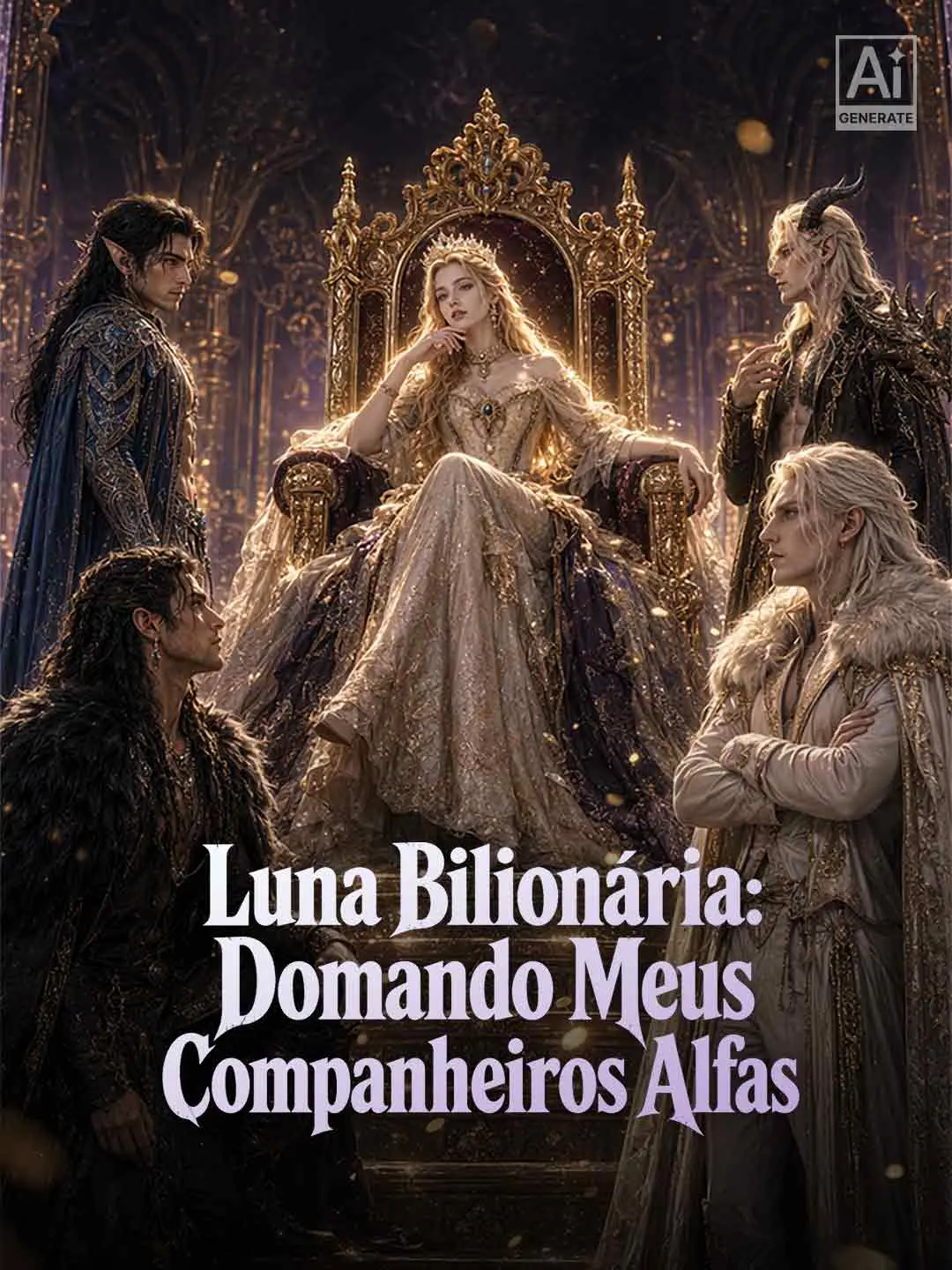 Capa da minissérie Luna Bilionária: Domando Meus Companheiros Alfas