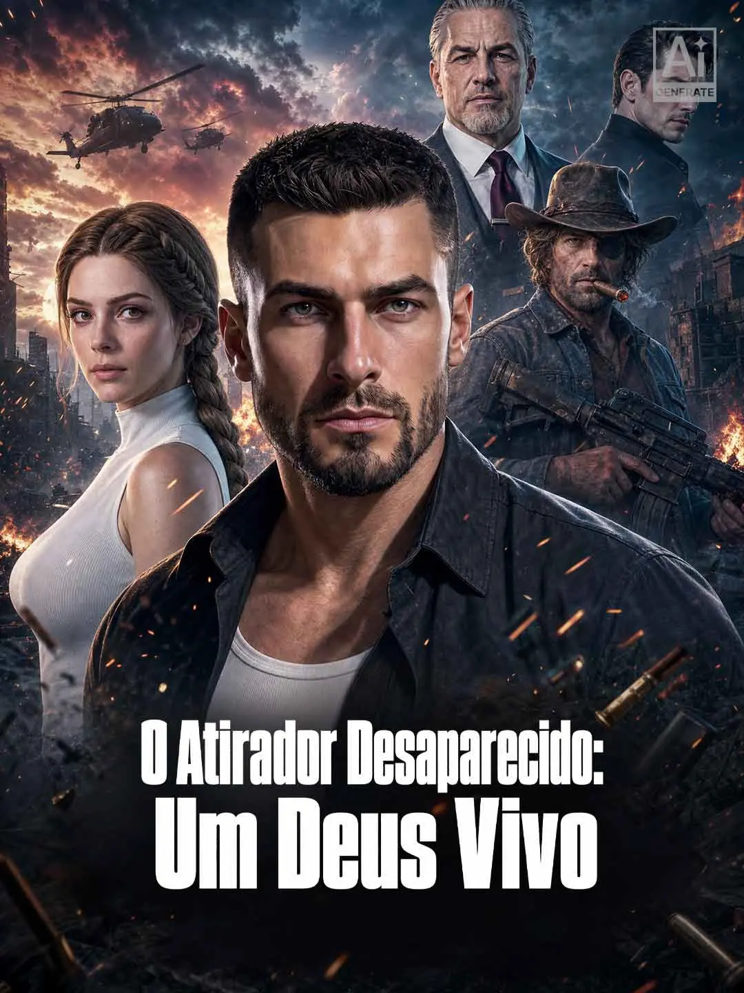 Capa da minissérie O Atirador Desaparecido: Um Deus Vivo