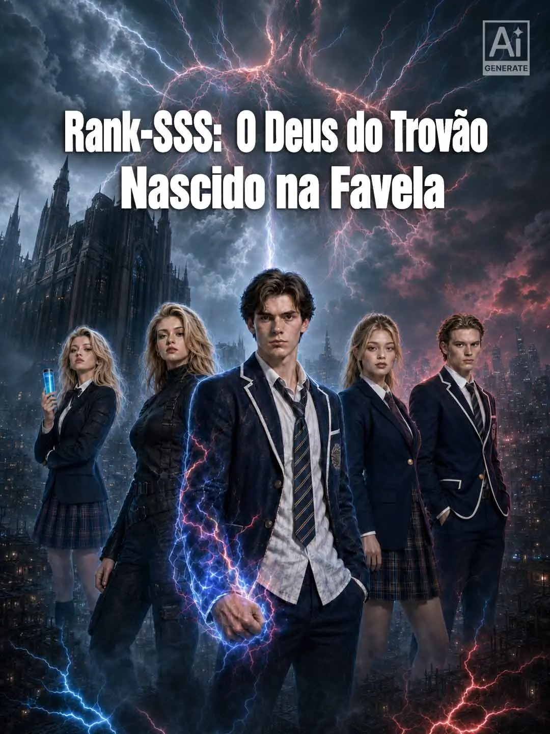 Capa da minissérie Rank-SSS: O Deus do Trovão Nascido na Favela