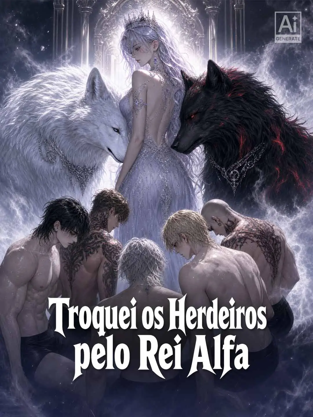 Capa da minissérie Troquei os Herdeiros pelo Rei Alfa