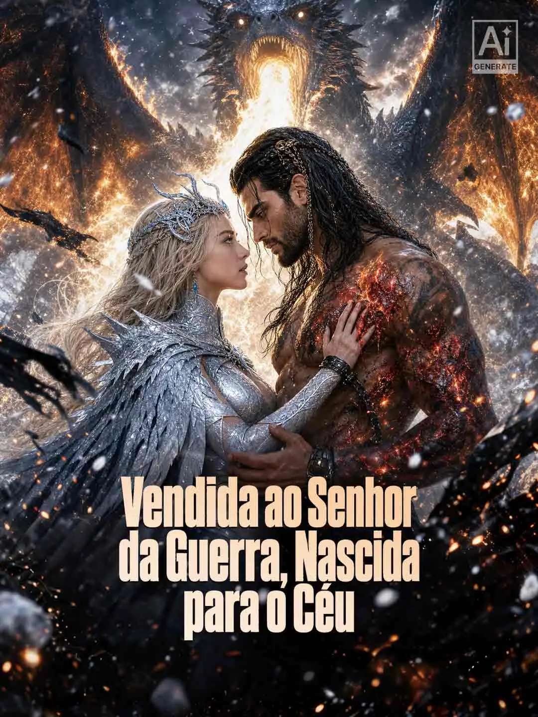 Capa da minissérie Vendida ao Senhor da Guerra, Nascida Para o Céu